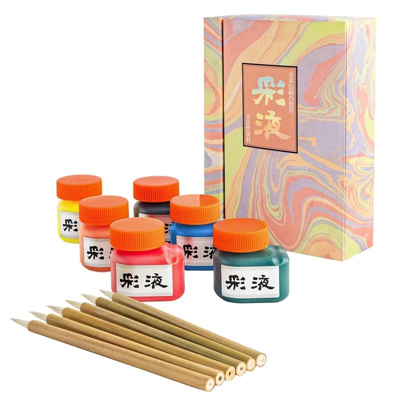 【新品】 墨運堂 彩液 6色セット 70ml 0