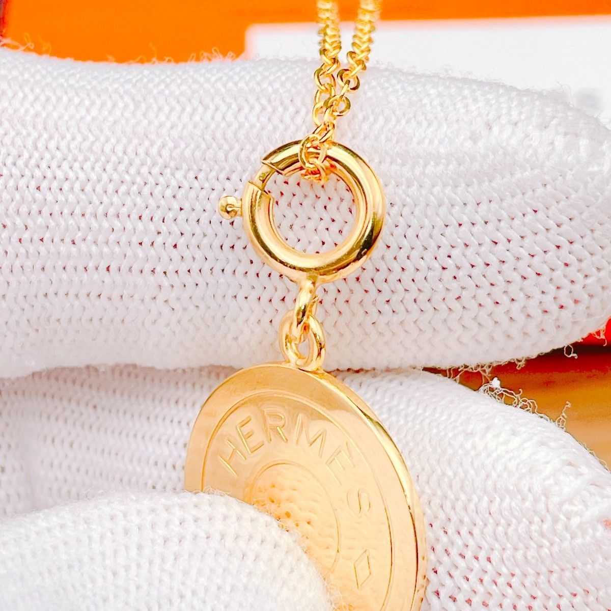 ◇エルメス◇新品仕上済 HERMES セリエ チャーム 大 ゴールド