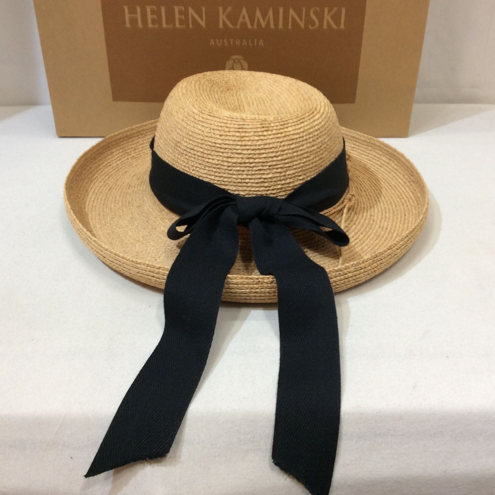 HELEN KAMINSKI ヘレンカミンスキー ラフィアハット ナチュラル 箱付き