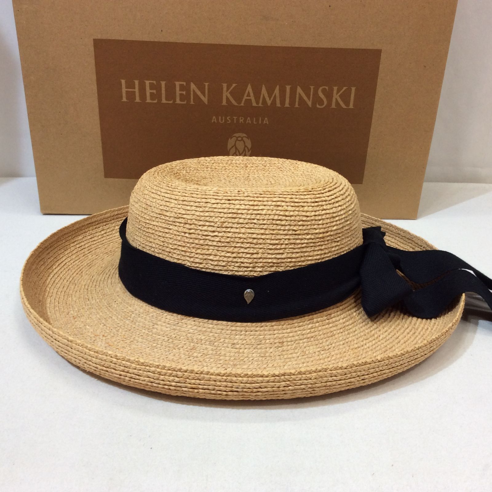 HELEN KAMINSKI ヘレンカミンスキー ラフィアハット ナチュラル 箱付き