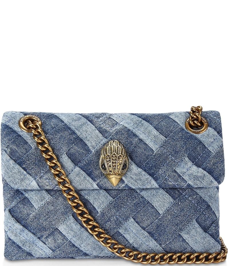 カートジェイガーロンドン レディース バッグ ショルダーバッグ キルティング ミニ デニム Kurt Geiger London Kensington Mini Denim Quilted Cross