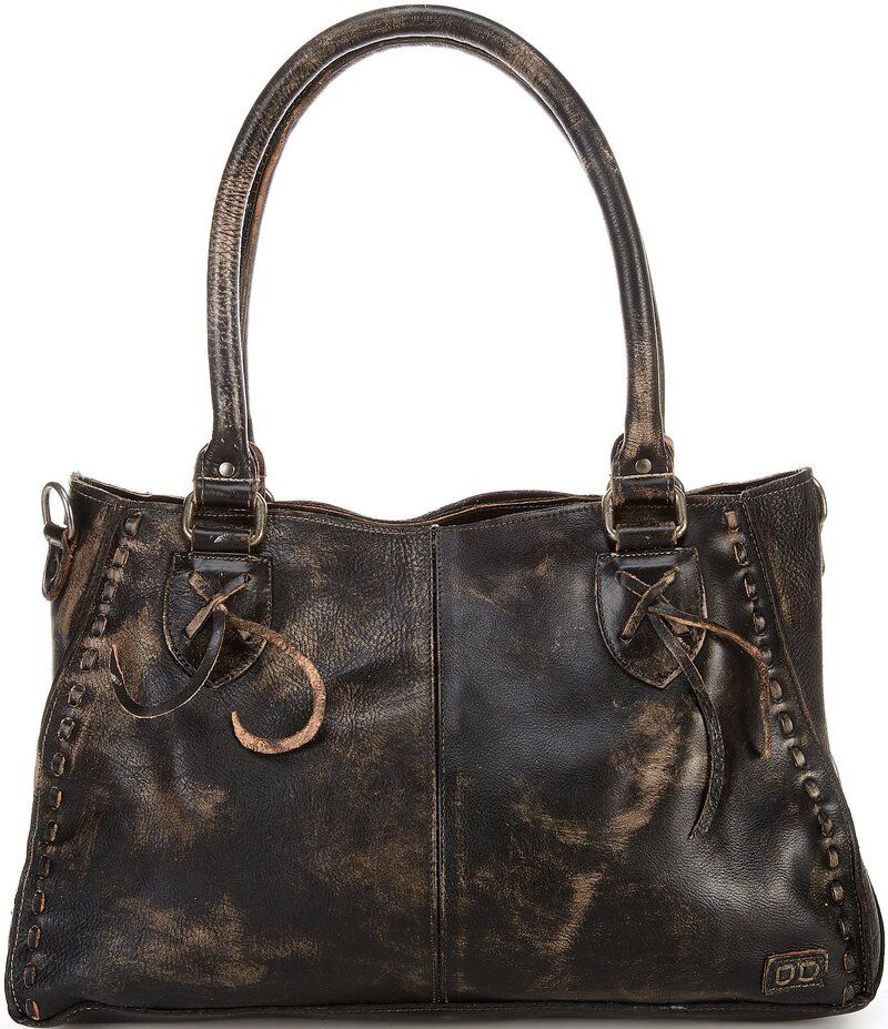 ベッドステュ レディース バッグ ハンドバッグ レザー Bed Stu Rockababy Hand Washed Leather Satchel Bag Black Hand Wash ブラック