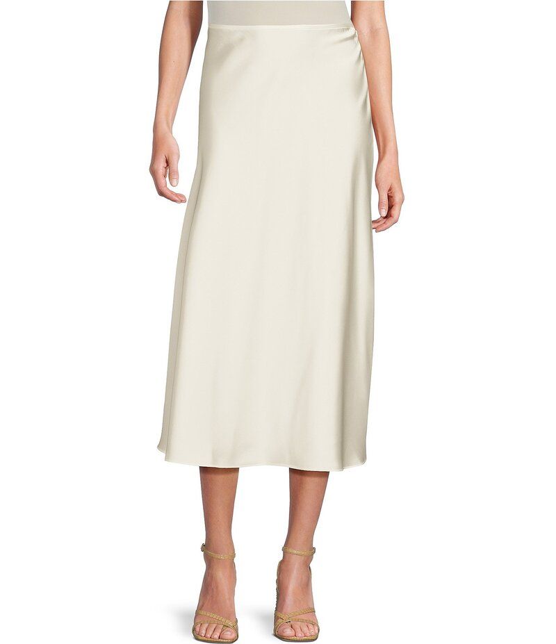 アントニオ メラーニ レディース ボトムス スカート A ライン サテン Antonio Melani Blakely Coordinating ALine Satin Skirt Ivory アイボ