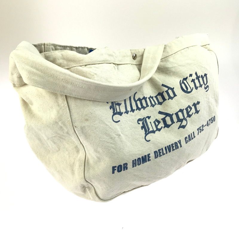 【美品】ニュースペーパーバッグvintage ellwood city 70s 現状渡し品】 VINTAGE ELLWOOD CITY LEDGER NEWS PAPER BAG