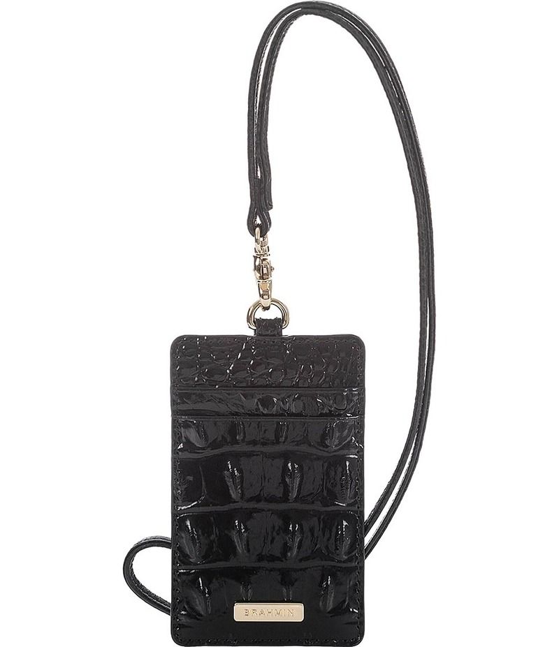 ブランミン レディース バッグ ハンドバッグ BRAHMIN Melbourne Collection Sawyer CrocodileEmbossed Lanyard Black ブラック