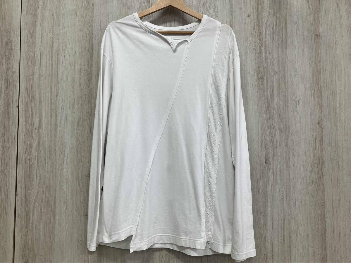 REGULATION ヨウジヤマモト　ホワイト ジップアップ 長袖シャツ YOHJI YAMAMOTO ヨウジ ヤマモト Lサイズ 長袖Tシャツ ホワイト - メルカリ