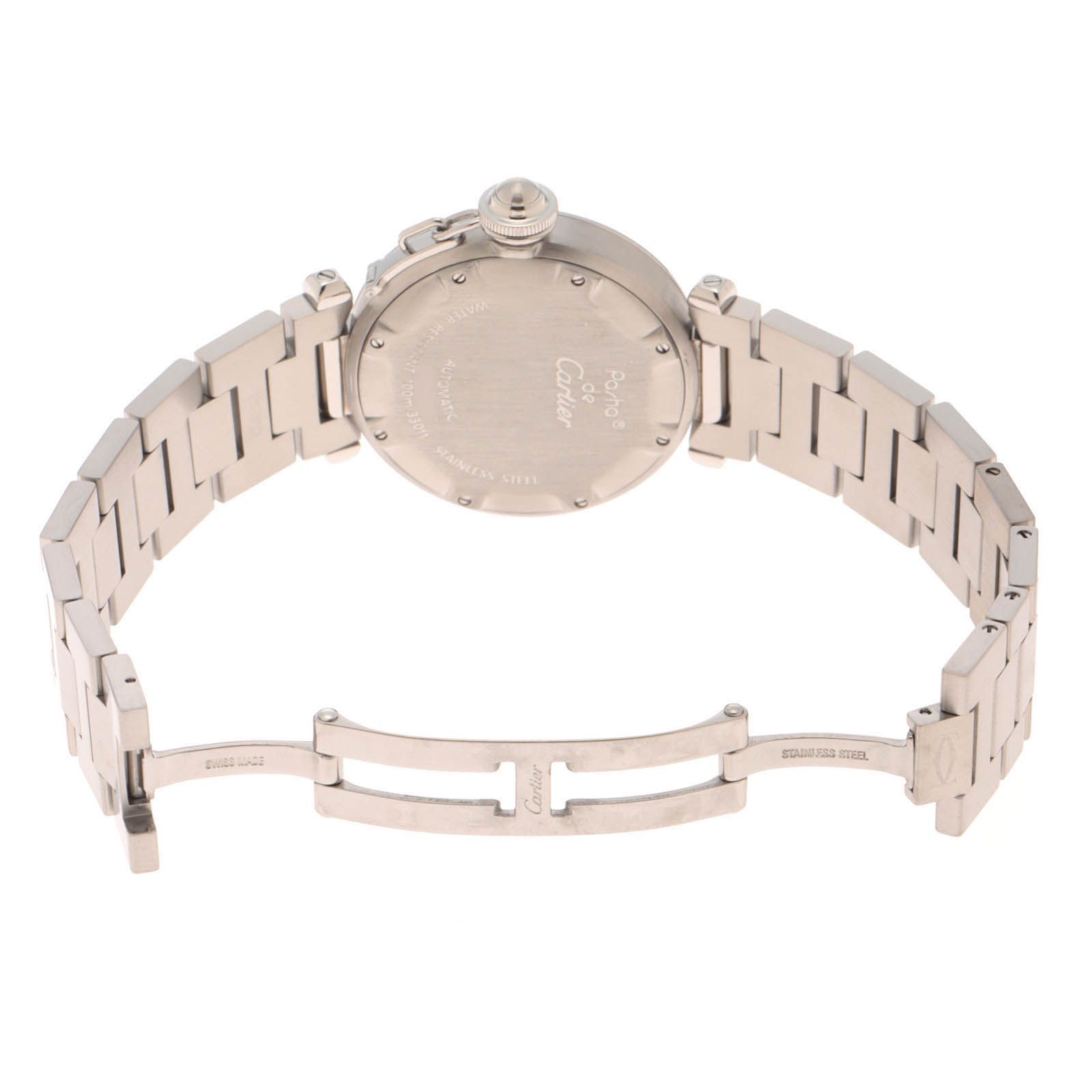 CARTIER カルティエ パシャC ビッグデイト W31044M7 腕時計 ステンレス