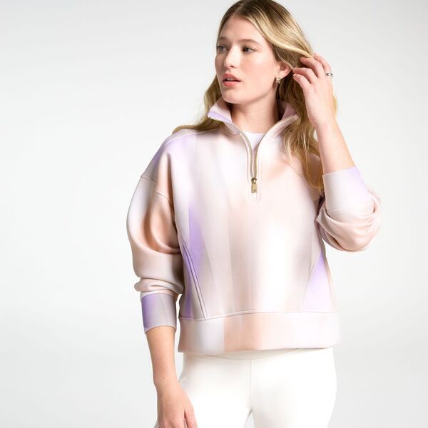 キャリー レディース アウター パーカー・スウェット モックネック スキューバ CALIA Womensoft Scuba Mock Neck 14 Zip Frozen Rays Multi マルチ