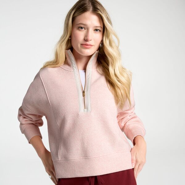 キャリー レディース アウター パーカー・スウェット CALIA Womens Elevate Ripple 14 Zipullover Pink Darling Heather ヘザー
