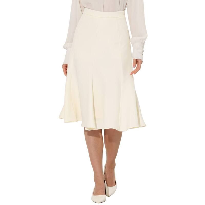アレグラ ケー レディース ボトムスカート A ライン ハイウエスト ミディ ALLEGRA K Flared a Line Midi Skirt for Women Side Zipper High