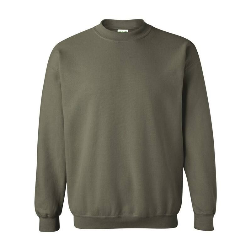 ギルダン メンズ アウター ニット・セーター クルーネック スウェット シャツ Gildan Heavy Blend Unisex Adult Crewneck Sweatshirt Military