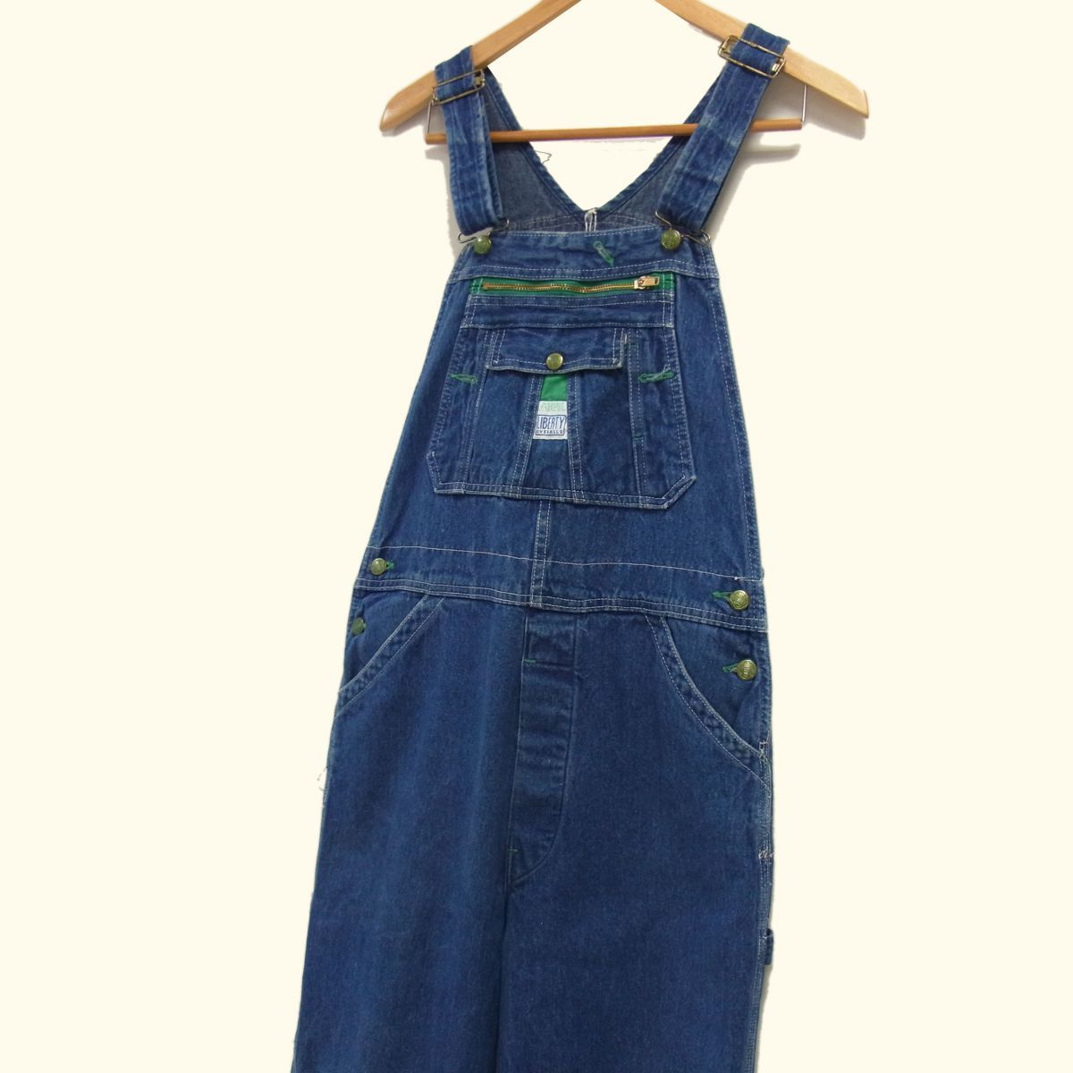 90s USA製☆LIBERTY デニム オーバーオール W33 リバティ 1996年製