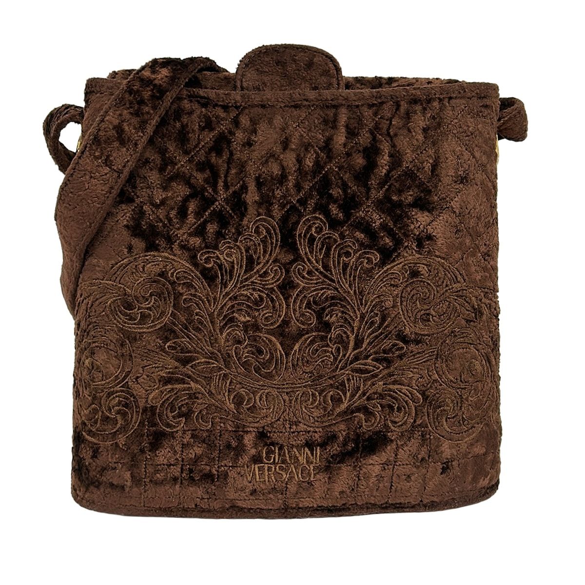 GIANNIVERSACE(ジャンニヴェルサーチ) ショルダーバッグ美品 - ダーク