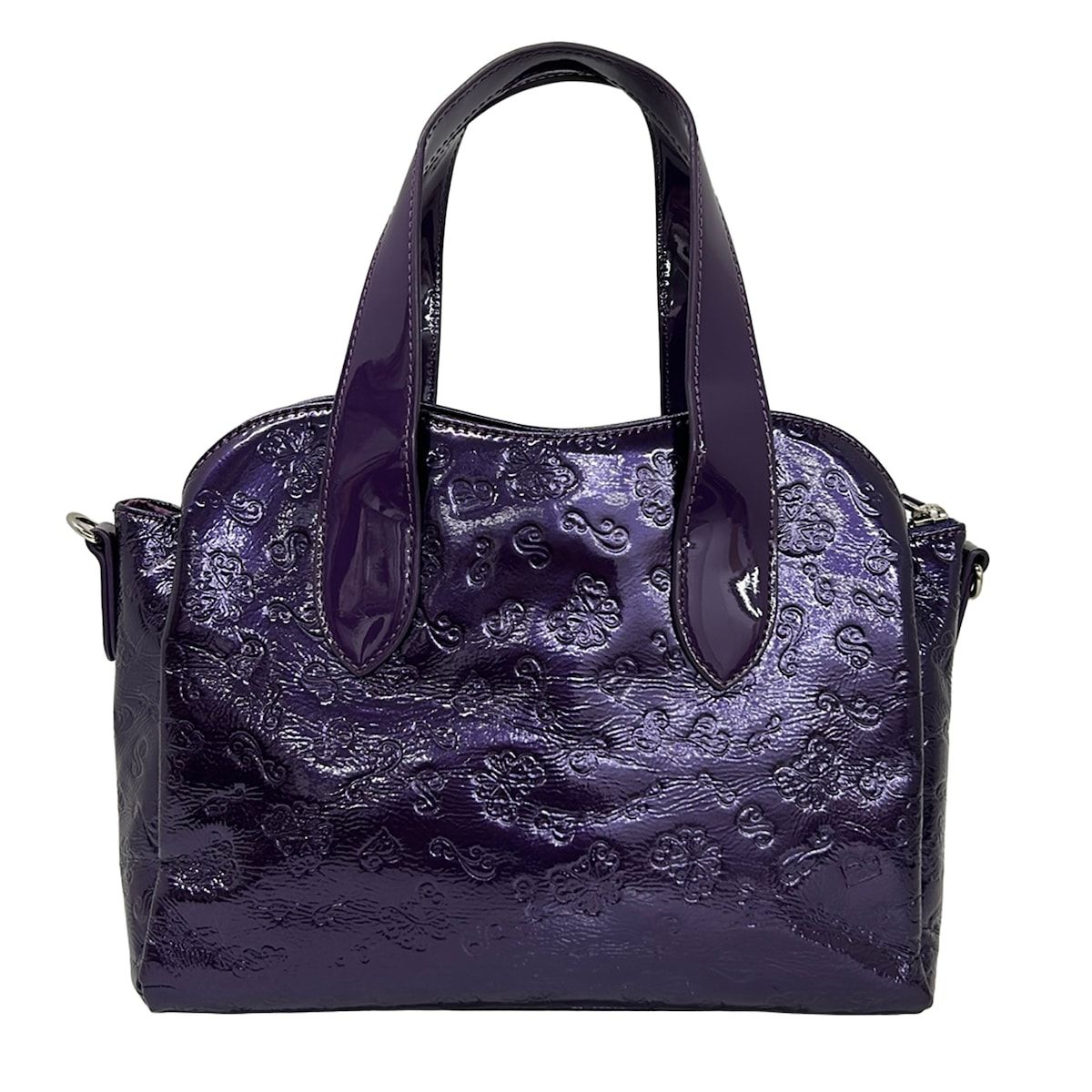 ANNA SUI(アナスイ) ハンドバッグ - パープル 型押し加工 レザー