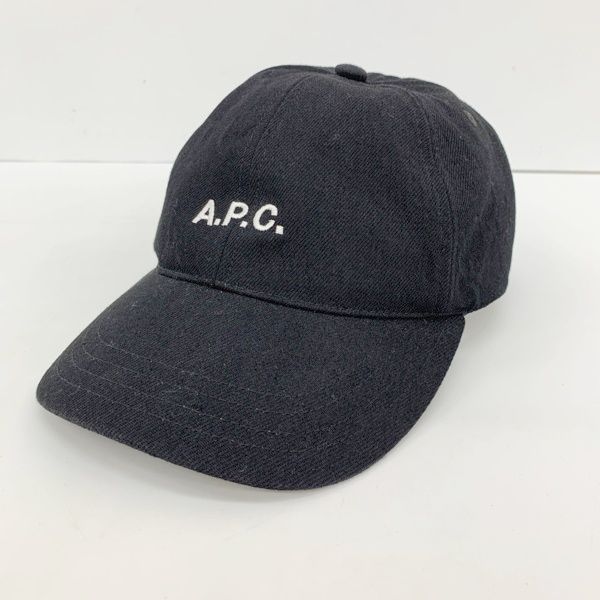A.P.C. アーペーセー ベースボールキャップ 帽子 ロゴ刺繍 デニム地
