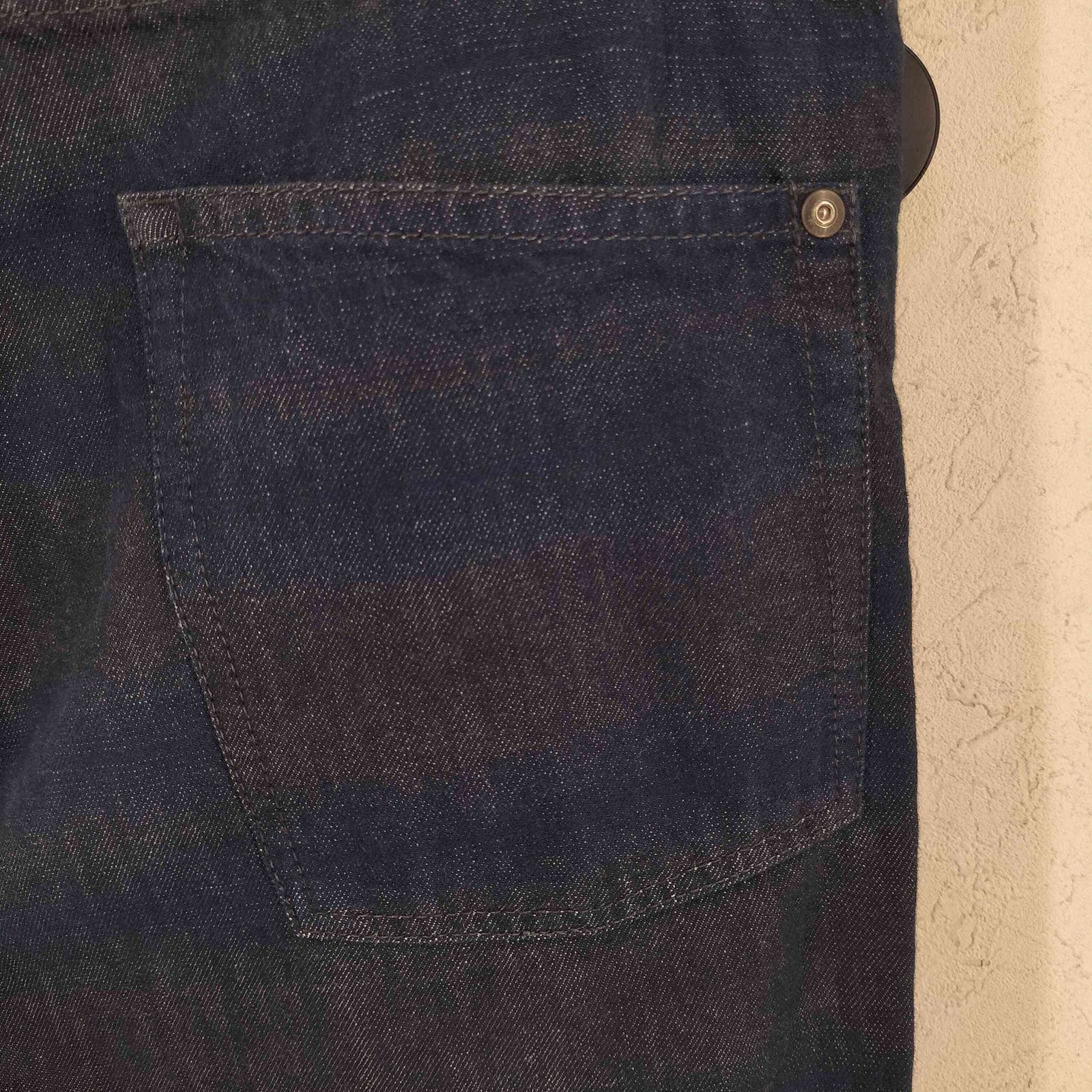 イッセイミヤケメン ISSEY MIYAKE MEN 13AW ボーダー切替 デニムパンツ
