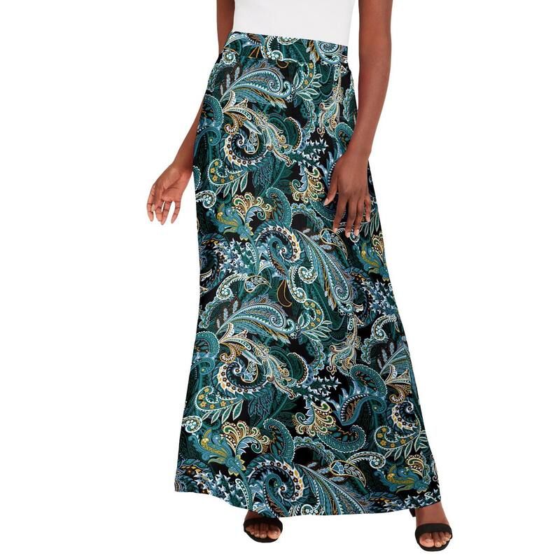 ジェシカロンドン レディース ボトムスカート プラスサイズ ニット マキシ Jessica London Womens Plusizeveryday Stretch Knit Maxi Skirt F
