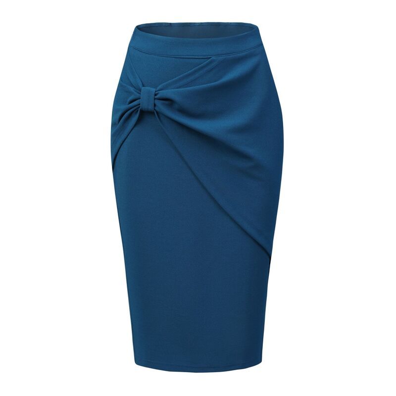 アレグラ ケー レディース ボトムスカート ハイウエスト ギャザー ミディ ALLEGRA K Work Pencil Skirts For Women Ruched High Waist Bodyc