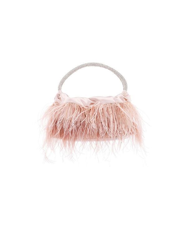 ニナ レディース バッグ ハンドバッグ Nina Crystal Handle Feather Pouch Pearl Rose パール