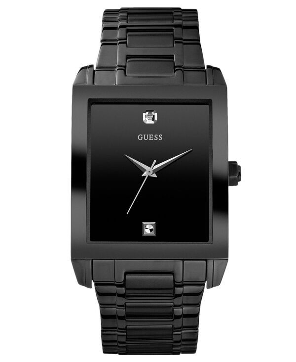 ゲス メンズ アクセサリー 腕時計 Tシャツ GUESS Watch Mens Diamond Accent Black Ion Plated Stainless Steel Bracelet 41x