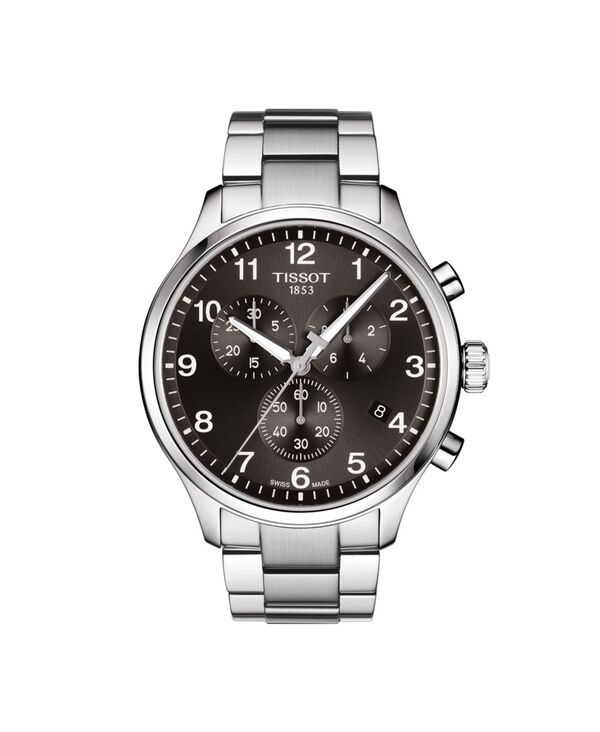 ティソット メンズ アクセサリー 腕時計 Tシャツ Tissot Mens Swiss Chronograph Chrono XL Classic TSport Stainless Steel Bra
