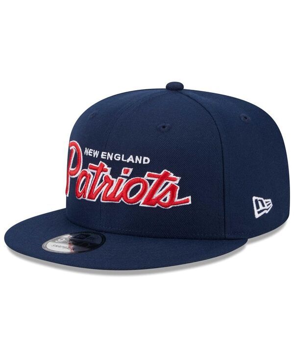 ニューエラ メンズ アクセサリー 帽子 New Era Mens Navy New England Patriots Main Script 9FIFTY Snapback Hat Navy ネイビー