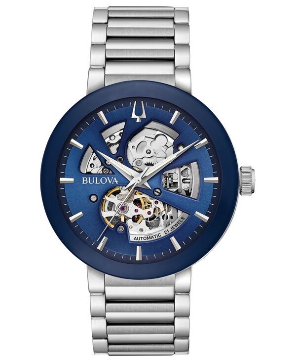 ブロバ メンズ アクセサリー 腕時計 Tシャツ Bulova Mens Futuro Stainless Steel Bracelet Watch 42mm No Color