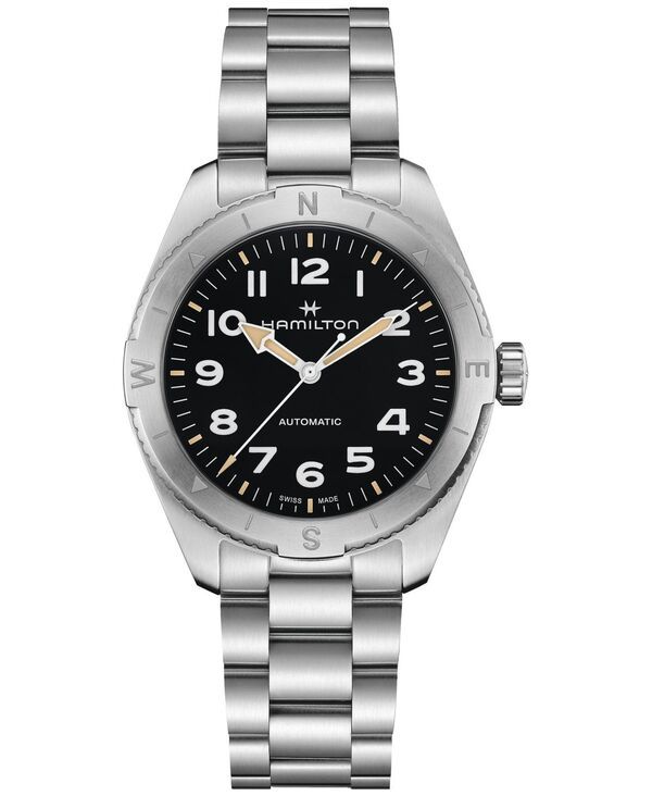 ハミルトン メンズ アクセサリー 腕時計 Tシャツ Hamilton Mens Swiss Automatic Khaki Field Expedition Stainless Steel Brace
