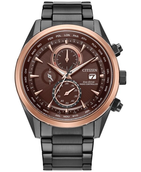 シチズン メンズ アクセサリー 腕時計 Citizen EcoDrive Mens Chronograph Sport Luxury Radio Control GrayTone Stainless