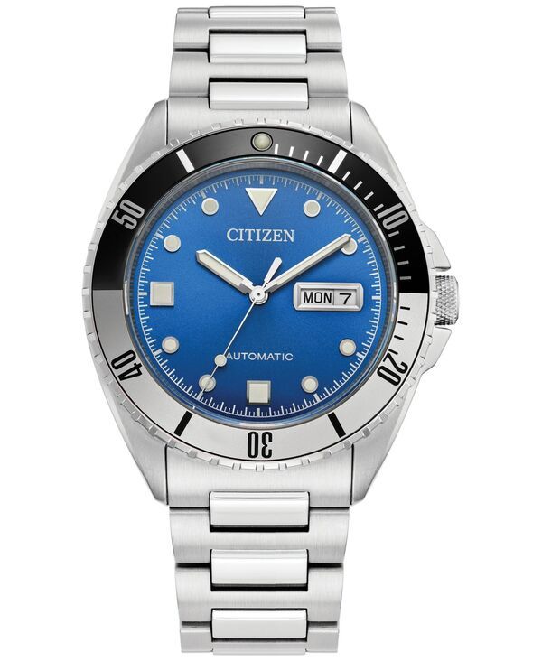 シチズン メンズ アクセサリー 腕時計 Tシャツ Citizen Mens Automatic Sport Luxury Stainless Steel Bracelet Watch 42mm Sil 87,890円
