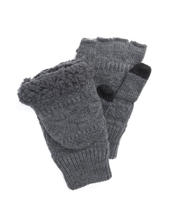 ムクルクス メンズ アクセサリー 手袋 MUK LUKS Mens Faux Fur Flip Mittens Gray グレー