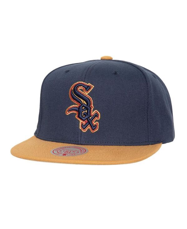 ミッチェルネス メンズ アクセサリー 帽子 Mitchell Ness Mens Navy Chicago White Sox Work It Snapback Hat Navy ネイビー