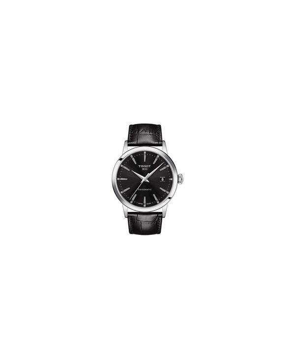 ティソット メンズ アクセサリー 腕時計 レザー Tissot Mens Swiss Automatic Classic Dream Black Leather Strap Watch 42mm Bl