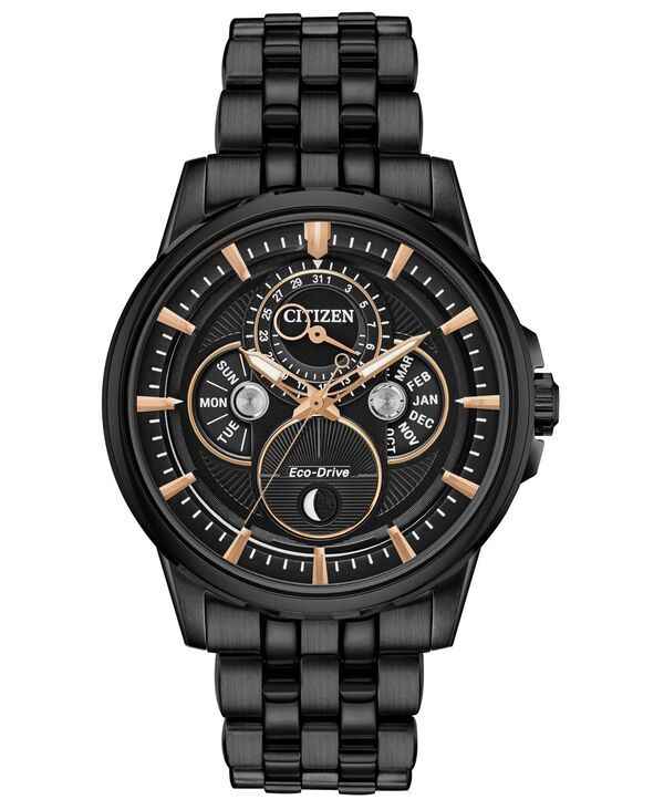 シチズン メンズ アクセサリー 腕時計 Tシャツ Citizen EcoDrive Mens Calendrier Gray Stainless Steel Bracelet Watch 44mm G