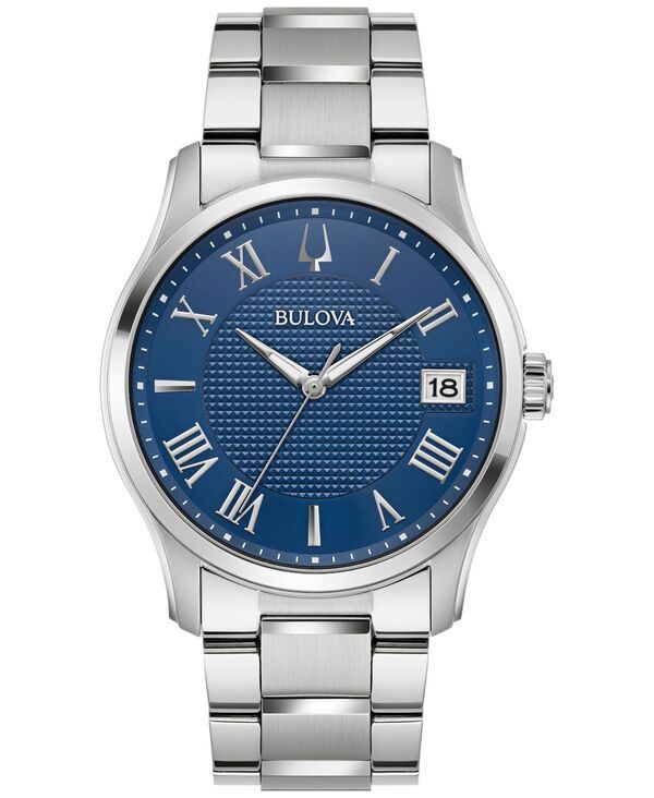 ブロバ メンズ アクセサリー 腕時計 Tシャツ Bulova Mens Classic Wilton Stainless Steel Bracelet Watch 41mm Silvertone シル