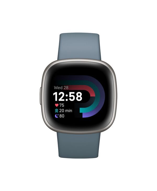フィットビット メンズ アクセサリー 腕時計 Fitbit Versa 4 Waterfall Blue Platinum Smartwatch 39mm Waterfall Blue Platinu 23,998円