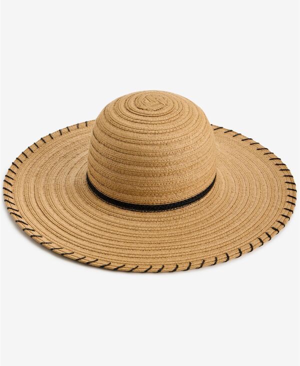 アイエヌシー インターナショナル コンセプト レディース アクセサリー 帽子 INC International Concepts Textured Stripe Floppy Hat Natural