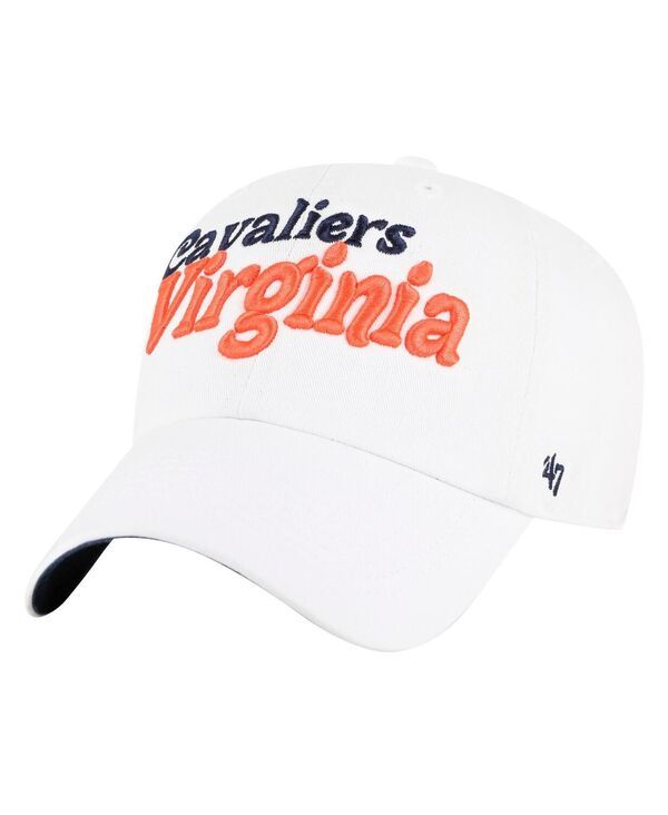 47 ブランド レディース アクセサリー 帽子 47 Brand Womens White Virginia Cavaliers Pensacola Clean Up Adjustable Hat W