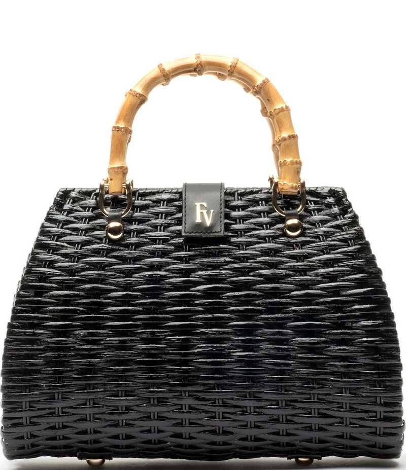 フランセスバレンタイン レディース バッグ ハンドバッグ FRANCES VALENTINE Rooster Wicker Basket Satchel Bag Black ブラック 60,940円