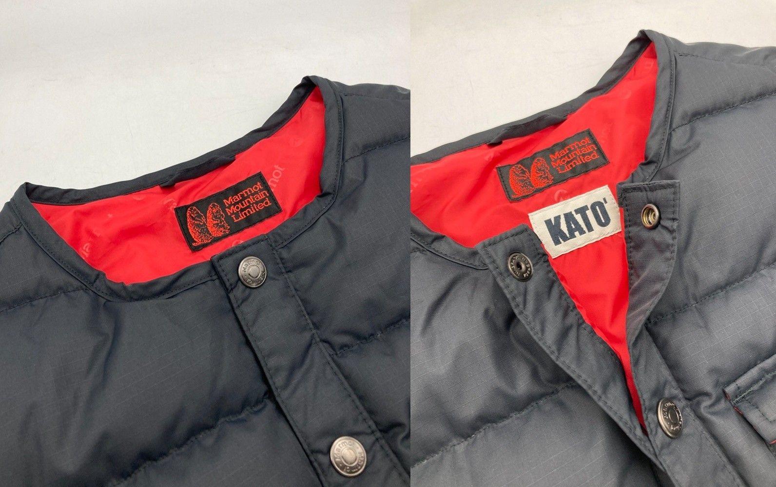 Marmot × KATO' × NANGA トリプルコラボ 半袖ダウンジャケット サイズS
