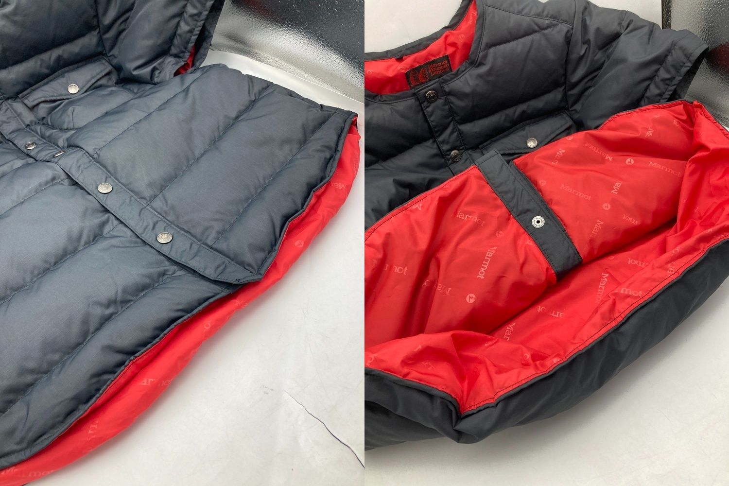 Marmot × KATO' × NANGA トリプルコラボ 半袖ダウンジャケット サイズS