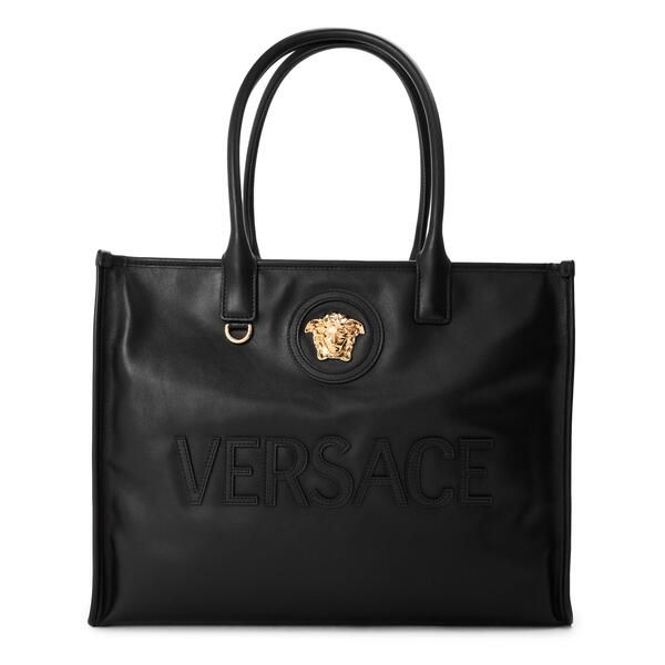 ヴェルサーチ レディース バッグ Versace Tote Bag Ld61 Black Gold ブラック