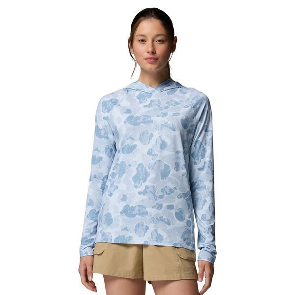 コロンビア レディース アウター パーカー・スウェット Columbia Womens PFG Super Solar Stream II Hoodie Dark Mirage Deltawoods