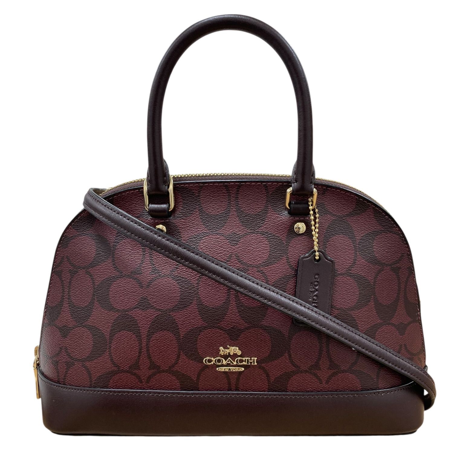 コーチ COACH ミニ・シエラサッチェル ２WAYバック F27583 レッド×ブラウン キングラム[01]
