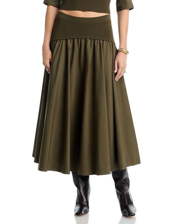 シムカイ レディース ボトムスカート ミディ SIMKHAI Ovie Midi Skirt Fern