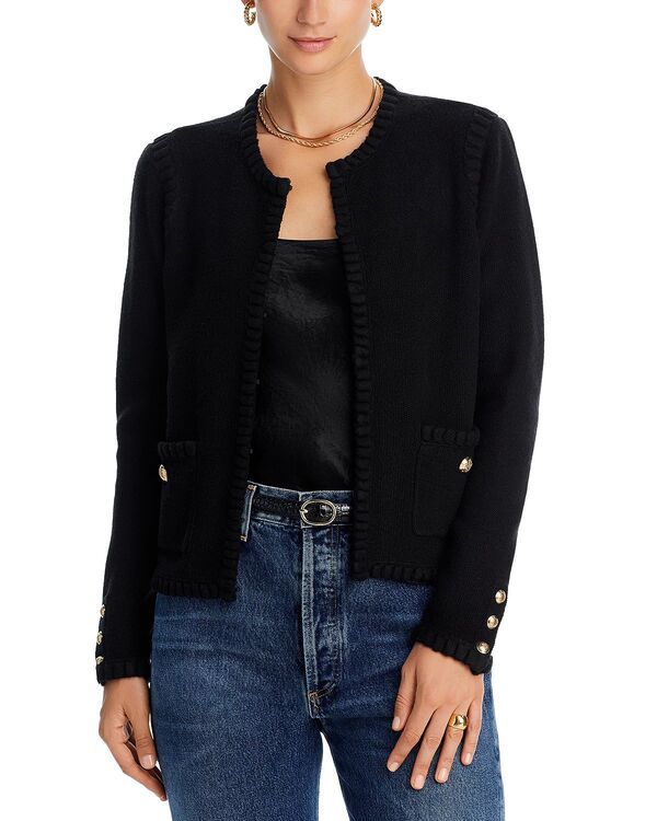 アクア レディース アウター カーディガン AQUA Bobble Cardigan Exclusive Black ブラック