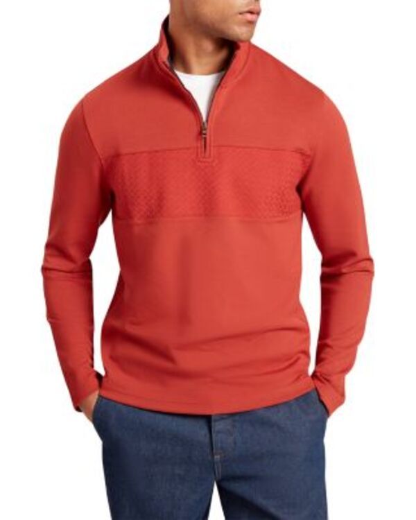 テッドベーカー レディース アウター パーカー・スウェット ハーフジップ シャツ Ted Baker Simonea Textured Panel Half Zip Sweatshirt Dark O