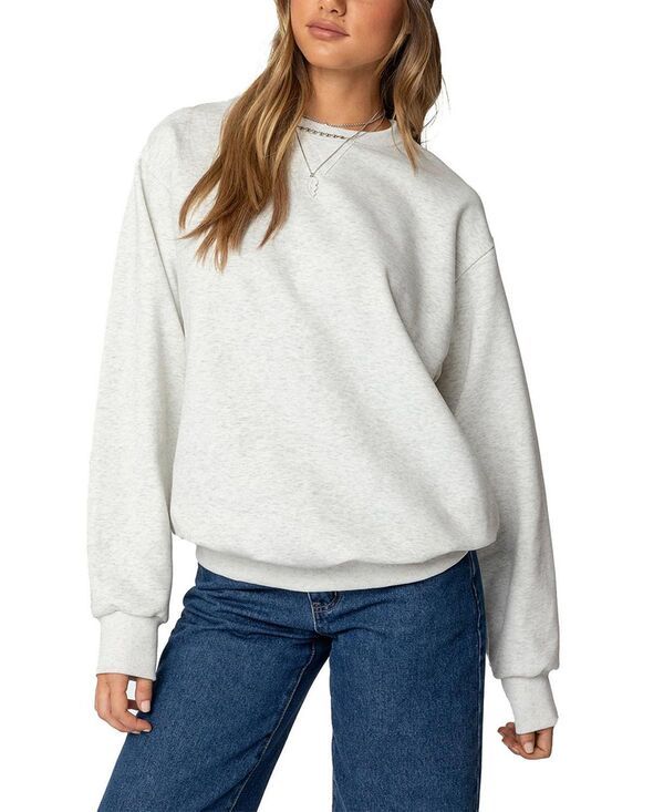 アディクテッド レディース アウター パーカー・スウェット シャツ Edikted Laurey Oversized Sweatshirt GrayMelange グレー 18,536円