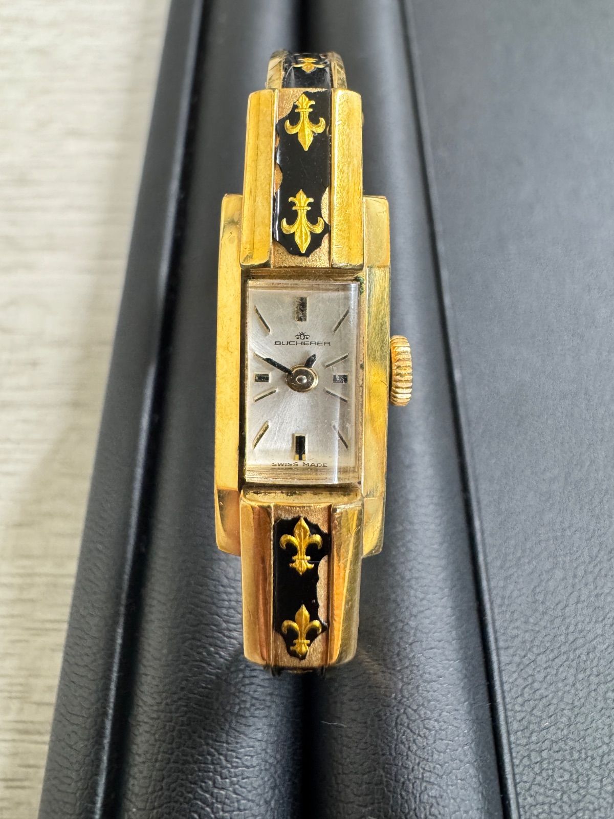 BUCHERER　腕時計　金　黒　ヴィンテージ　動作未確認