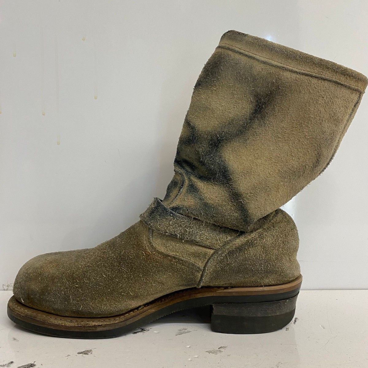 チペワ CHIPPEWA 90's 黒タグ USA製 PT83 6E スエード スチールトゥ